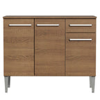 Mueble de Cocina Emilly 1.05 m 3 Puertas 1 Cajón con Encimera de MDP Marrón
