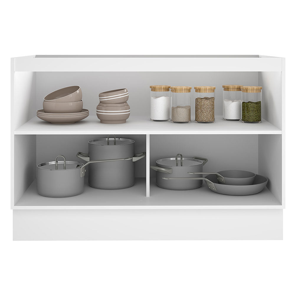 Mueble de Cocina Bajo Glamy 1.20 Metros 2 Puertas Blanco