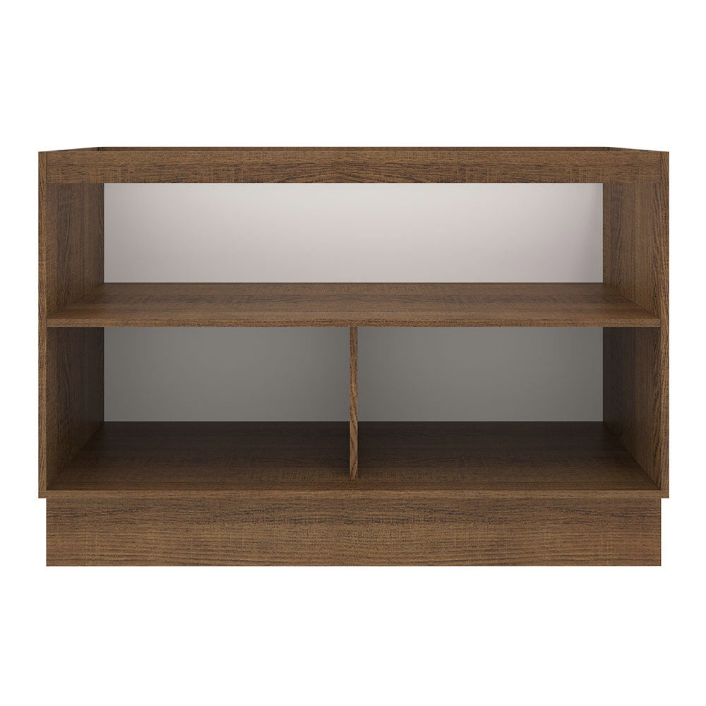 Gabinete Bajo de Lavaplatos 120cm 1 Puerta 2 Cajones Marrón/Crema (Sin Mesón y Sin Lavaplatos) Agata