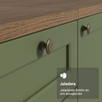 Mueble de Cocina Bajo Vik 80 cm 2 Puertas MarrónVerde