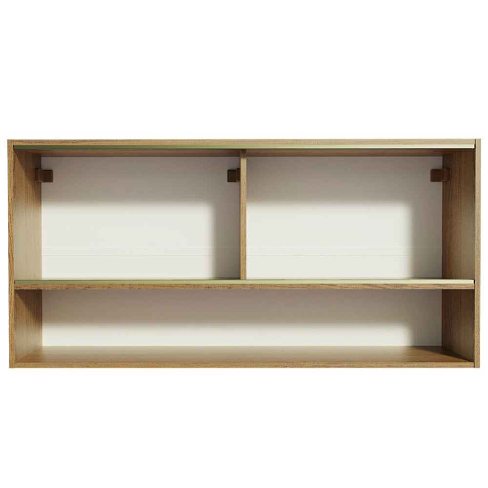 Mueble de Cocina Superior Emilly 2 Puertas Corredizas de Cristal Reflex 1 Nicho 105 cm Marrón