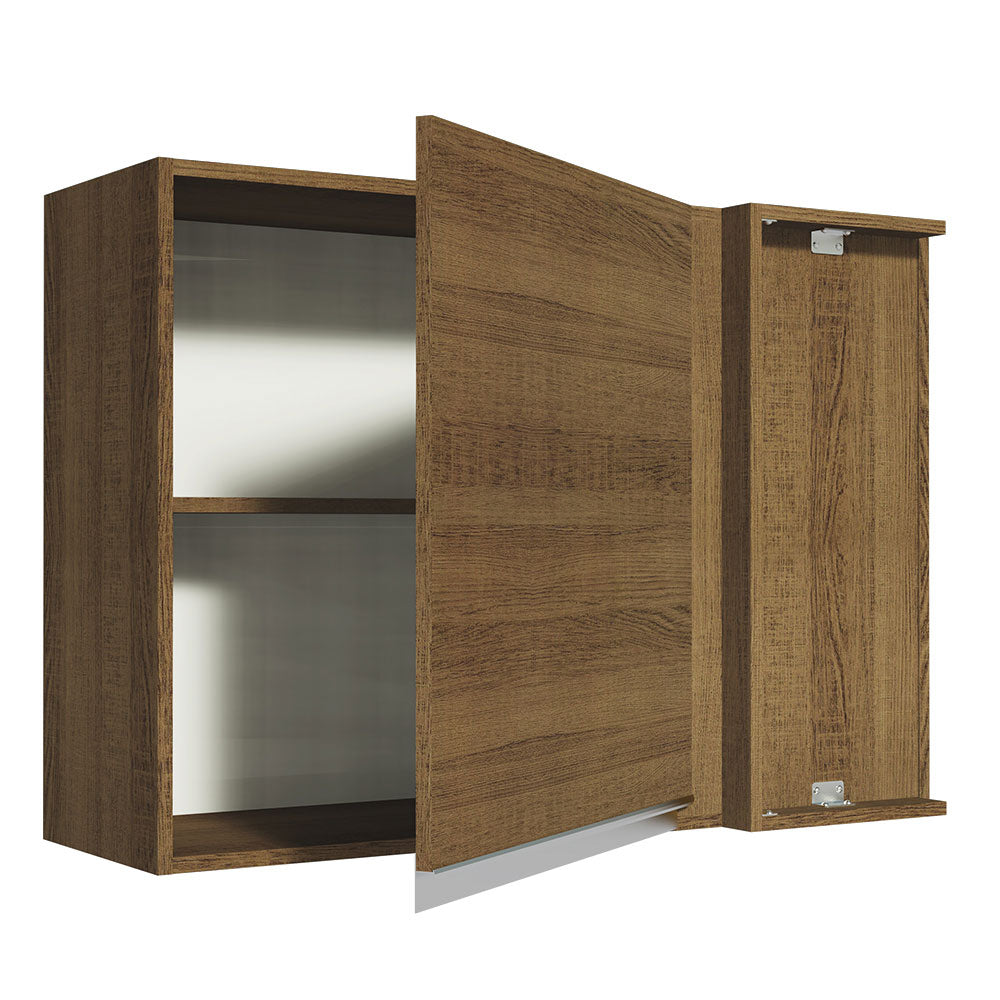 Mueble de Cocina Superior de Esquina Glamy 1 Puerta Marrón