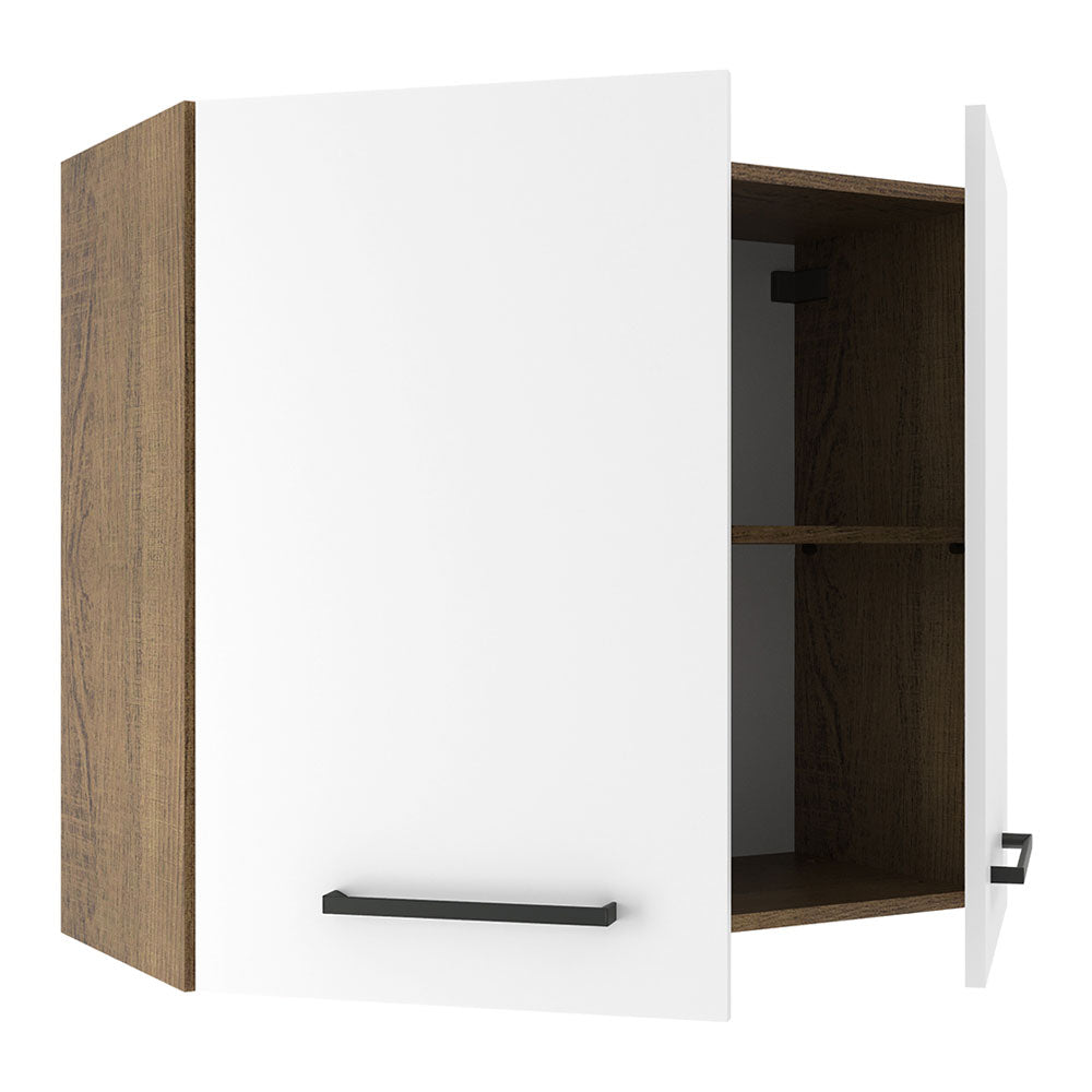 Mueble de Cocina Superior Agata 80 cm 2 Puertas Marrón/Blanco