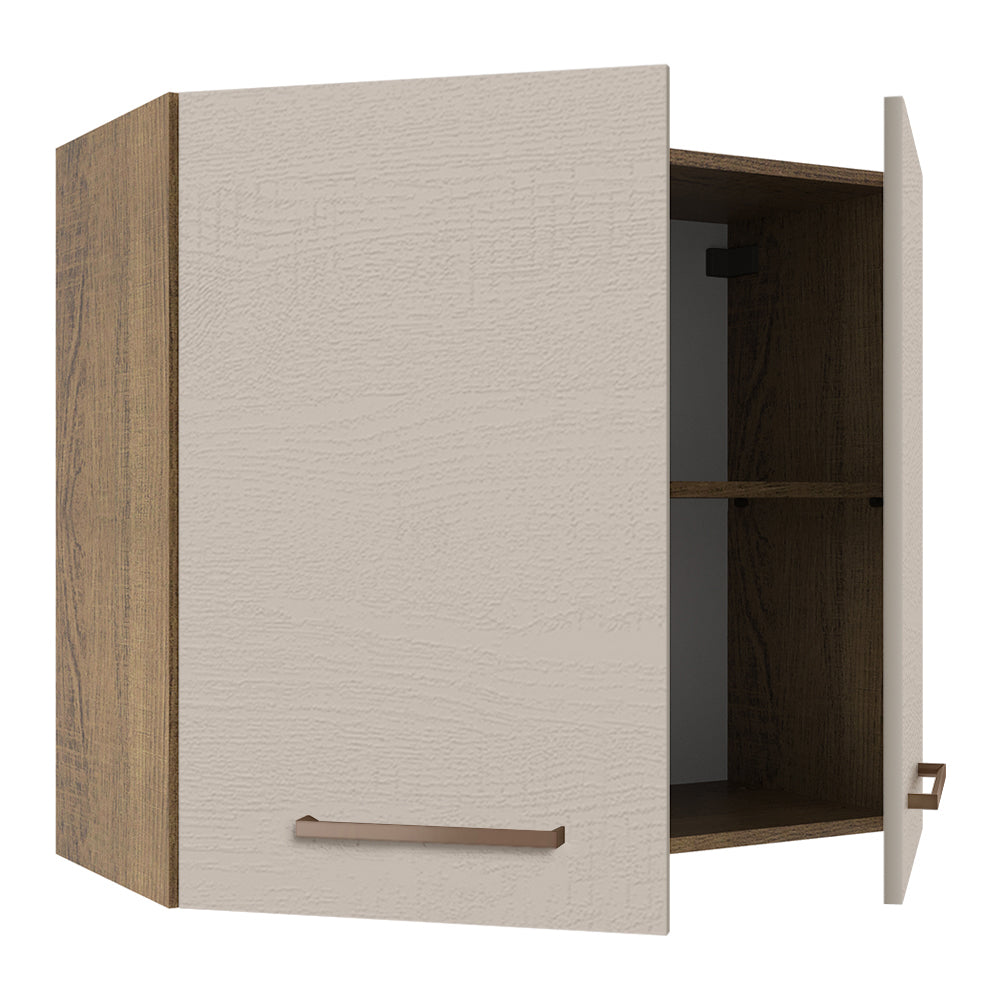 Mueble de Cocina Superior Agata 80 cm 2 Puertas Marrón/Crema