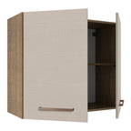 Mueble de Cocina Superior Agata 80 cm 2 Puertas Marrón/Crema