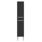 Mueble de Cocina Armario Vertical Emilly 2 Puertas Marrón/Negro
