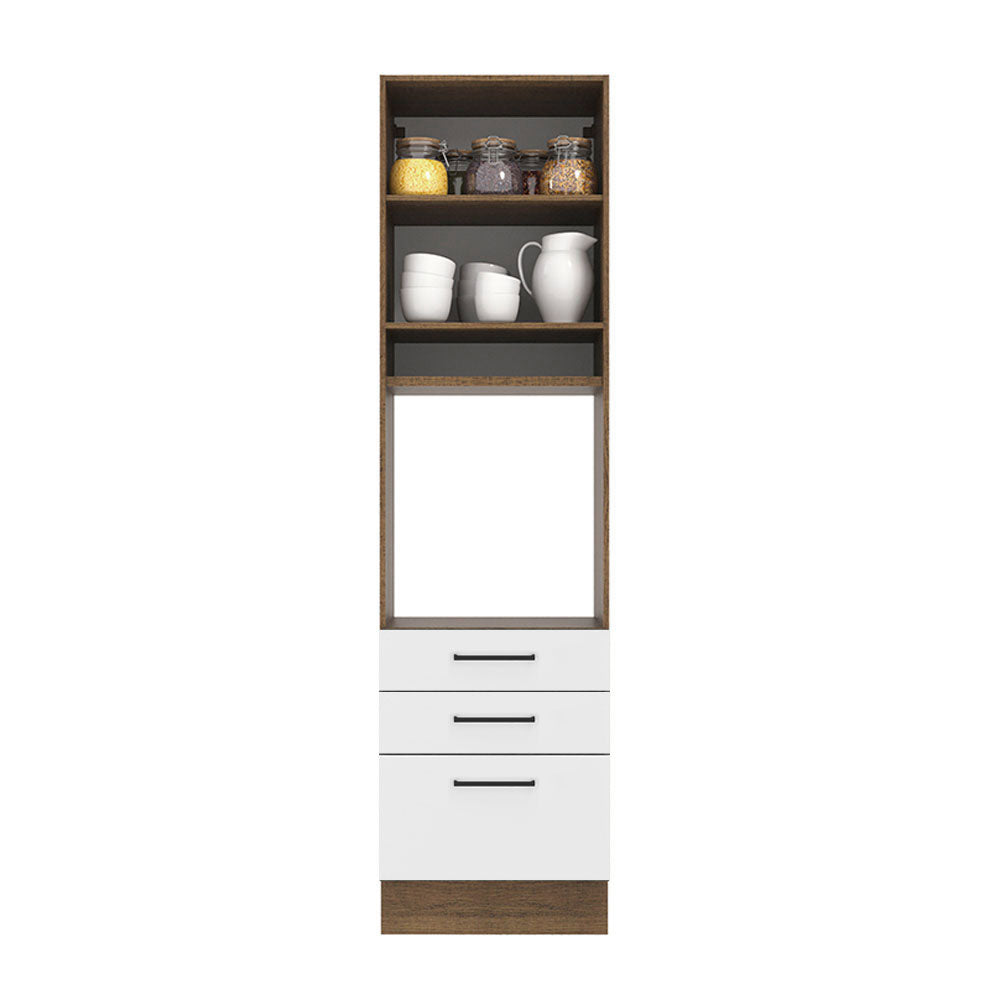 Mueble de Cocina para Hornos Agata 60 cm Marrón/Blanco