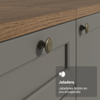 Mueble de Cocina para Hornos Vik 60 cm Marrón/Gris