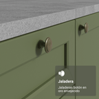 Mueble de Cocina para Hornos Vik 60 cm Blanco/Verde