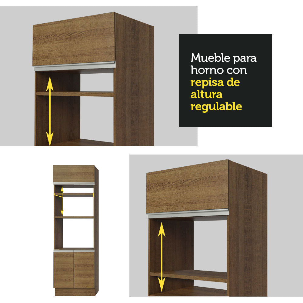 Mueble de Cocina para Hornos Glamy 70 cm Marrón