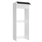 Mueble de Cocina para Nevera Glamy 1 Puerta Abatible Blanco/Negro