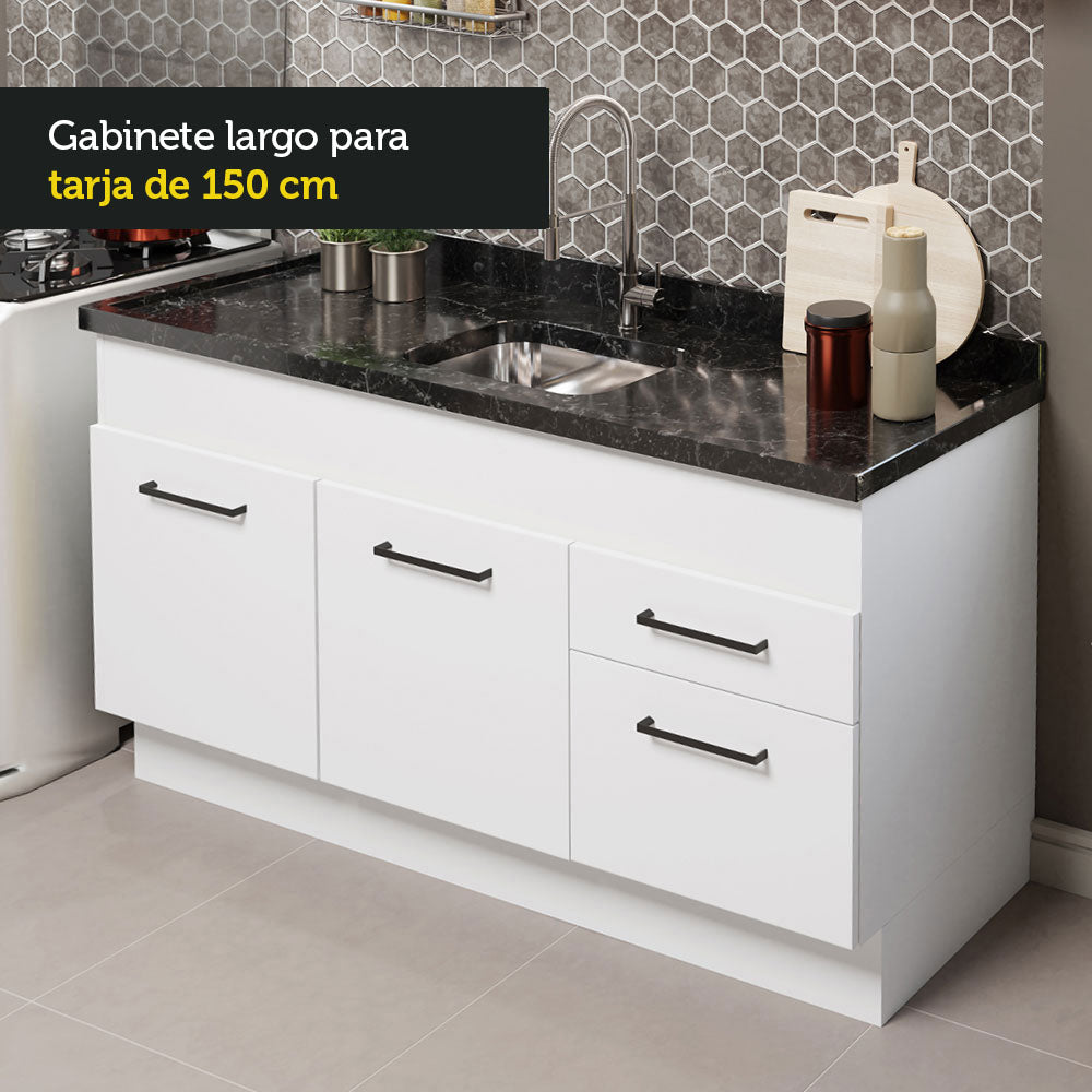 Cocina Integral Agata 1.50 Metros Blanco 02
