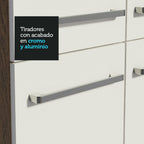 Cocina Integral Emilly 2.90 Metros Marrón/Blanco 01