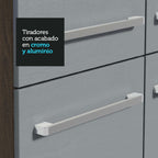 Cocina Integral Emilly 2.90 Metros Marrón/Gris 01