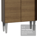 Cocina Integral Emilly 2.90 m con Mesón de Acero Marrón 09