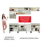 Cocina Integral Genova 2.80 Metros SR Blanco