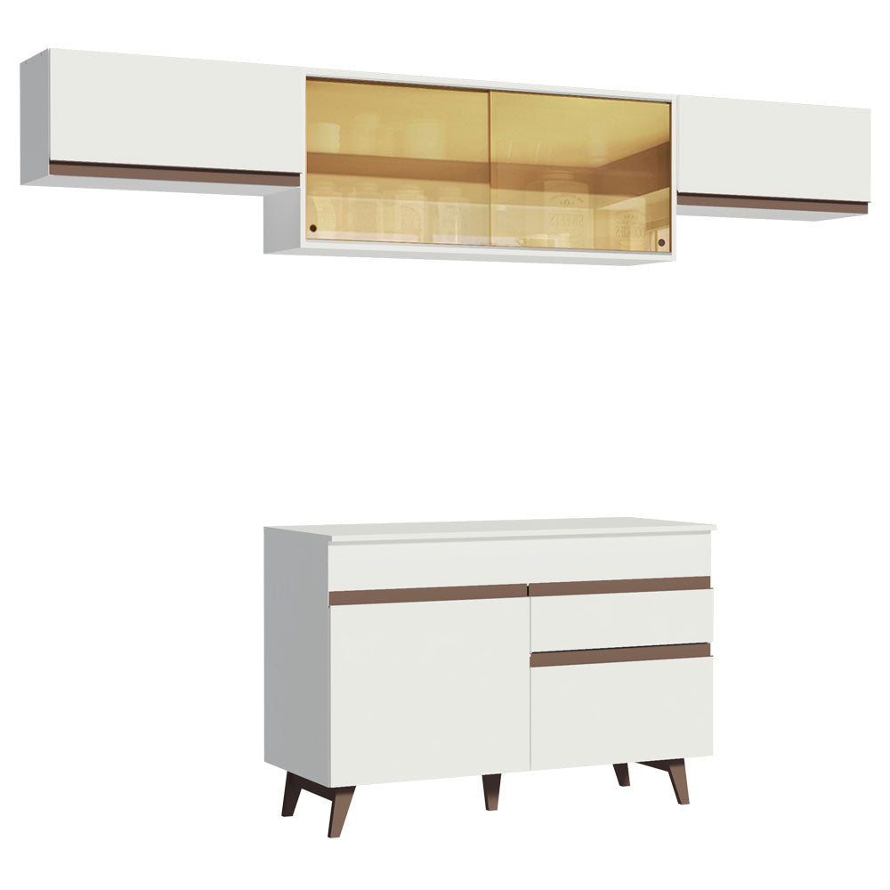 Cocina Integral Reims 2.60 m con Encimera Blanco 03
