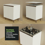 Cocina Integral Reims 3.20 m con Encimera Blanco 02