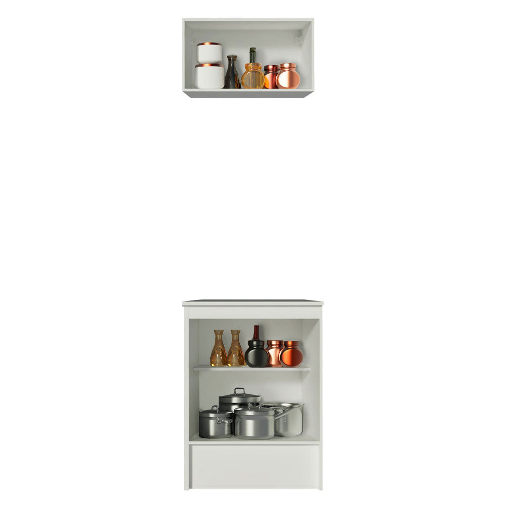 Kit Mueble de Cocina Superior y Mueble Bajo Topazio 60 cm