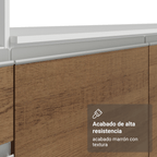 Cocina Integral Diamante 2.40 m con Encimera Blanco/Marrón 06