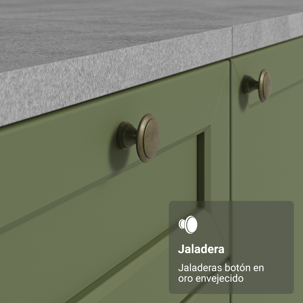 Cocina Integral Vik 1.80 Metros Blanco/Verde 05