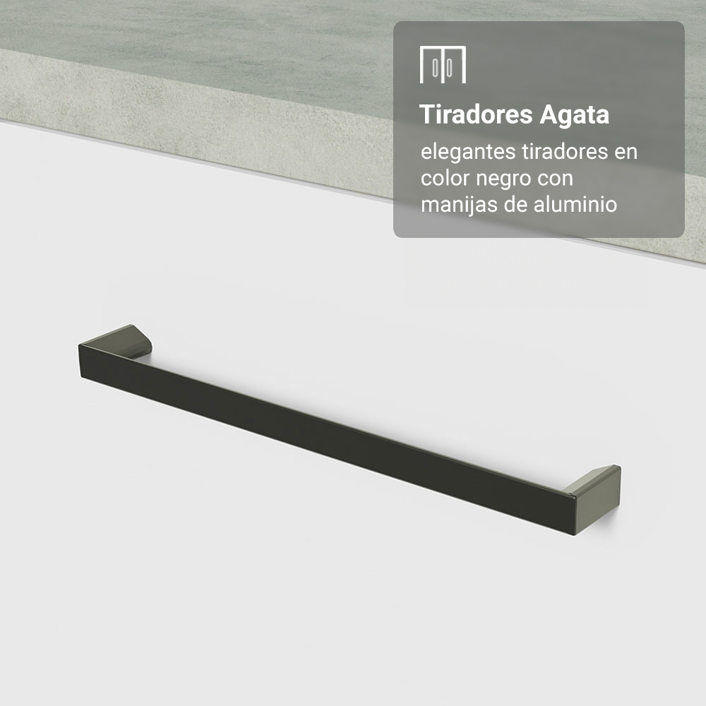 Conjunto de Mueble para Baño Agata 1.20 m 3 Puertas 3 Cajones Blanco