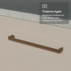 Conjunto de Mueble para Baño Agata 1.20 m 3 Puertas 3 Cajones Blanco/Crema