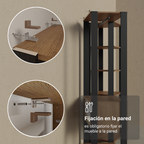 Clóset Modulado Abierto Valencia 4 Cajones 19 Niveles 180 cm x 317 cm Marrón/Negro 01