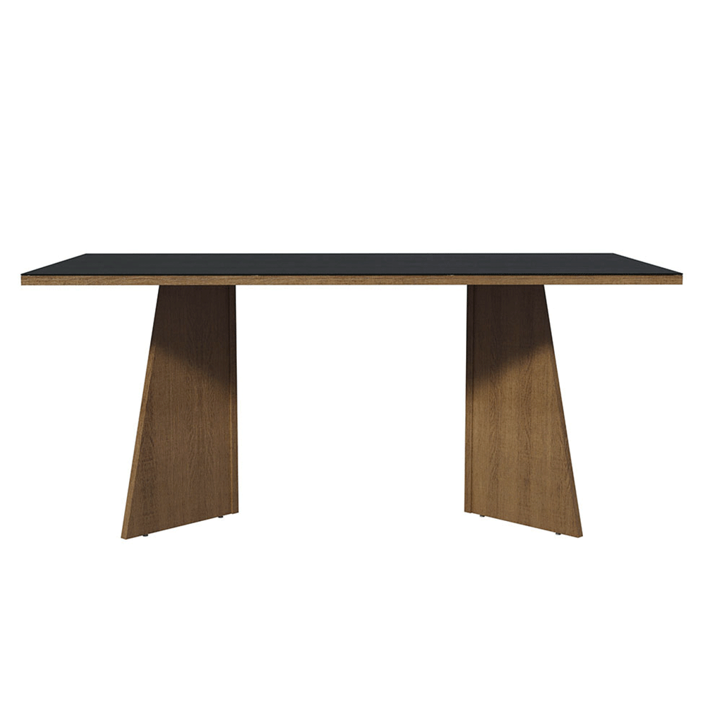 Escritorio Ejecutivo de Oficina Madesa con Superficie de Madera y Cristal 180 cm