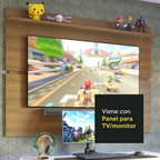 Escritorio Gamer Moderno + Panel para TV Hasta 65 Pulgadas