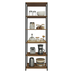 Armario Estante Organizador Multiuso Madesa con 5 Niveles 59 cm Marrón/Negro