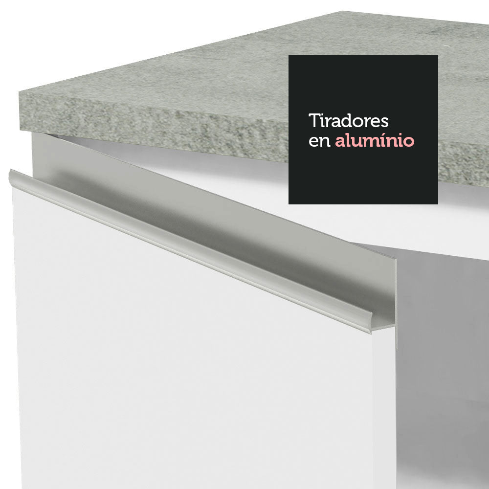 Kit 3 Muebles para Baño 180 cm 3 Puertas 3 Cajones con Encimeras