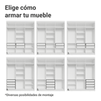 Closet Venus 6 Puertas 4 Cajones 2 Espejos Blanco