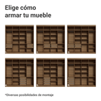 Closet Venus 8 Puertas 4 Cajones 2 Barrales MarrónCrema