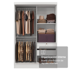 Closet Max 2 Puertas Corredizas con Espejos Blanco 183 cm x 119 cm x 54 cm