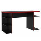 Escritorio Gamer Moderno para PC y Consola NegroRojo