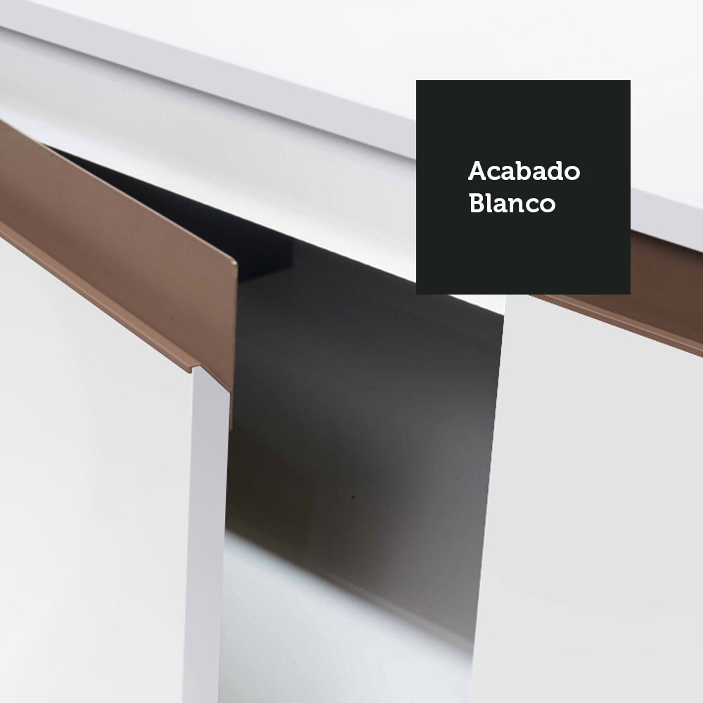 Kit Mueble de Cocina Superior y Mueble Bajo Reims 1.20 m Blanco