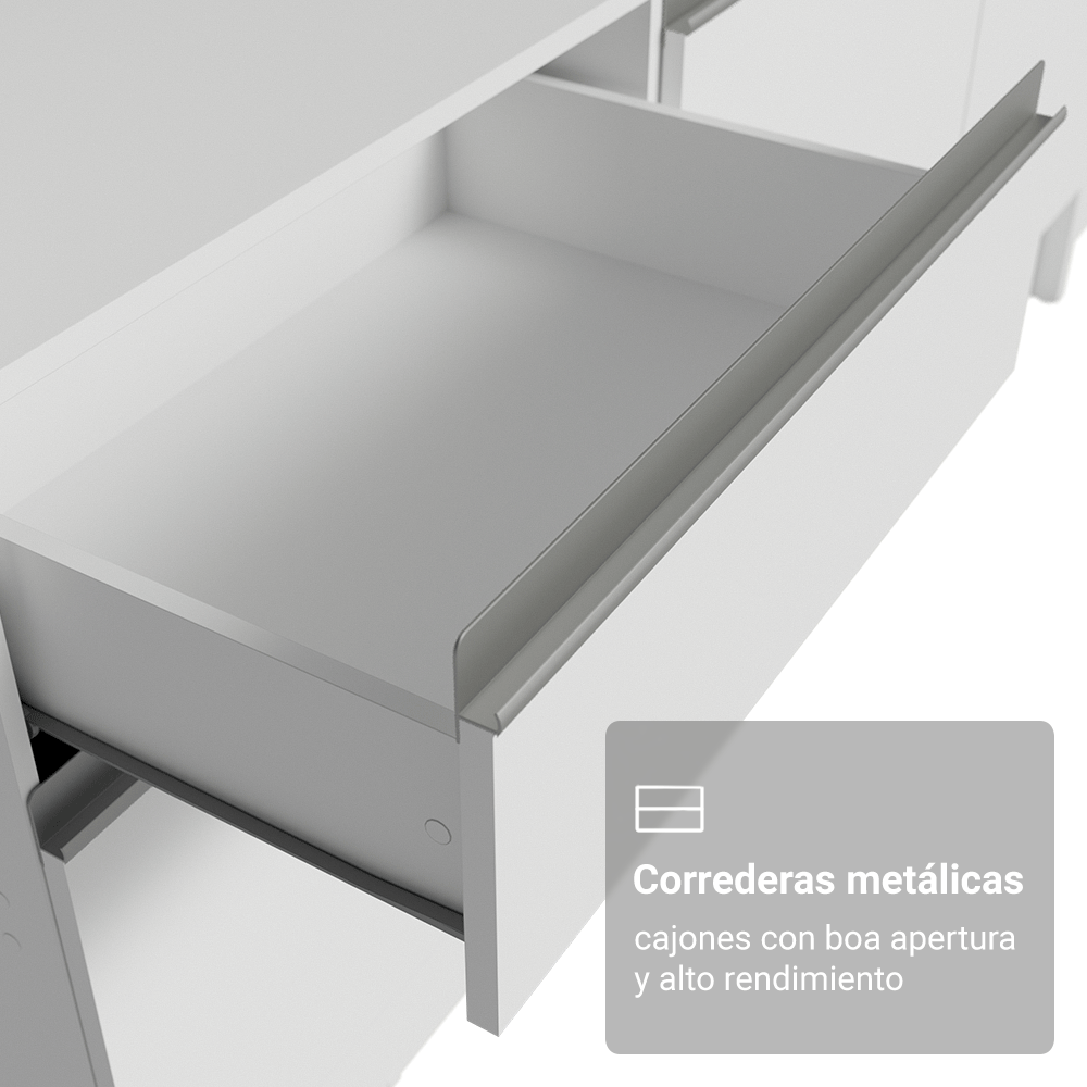 Cocina Integral Topazio 2.40 m con Encimera Blanco