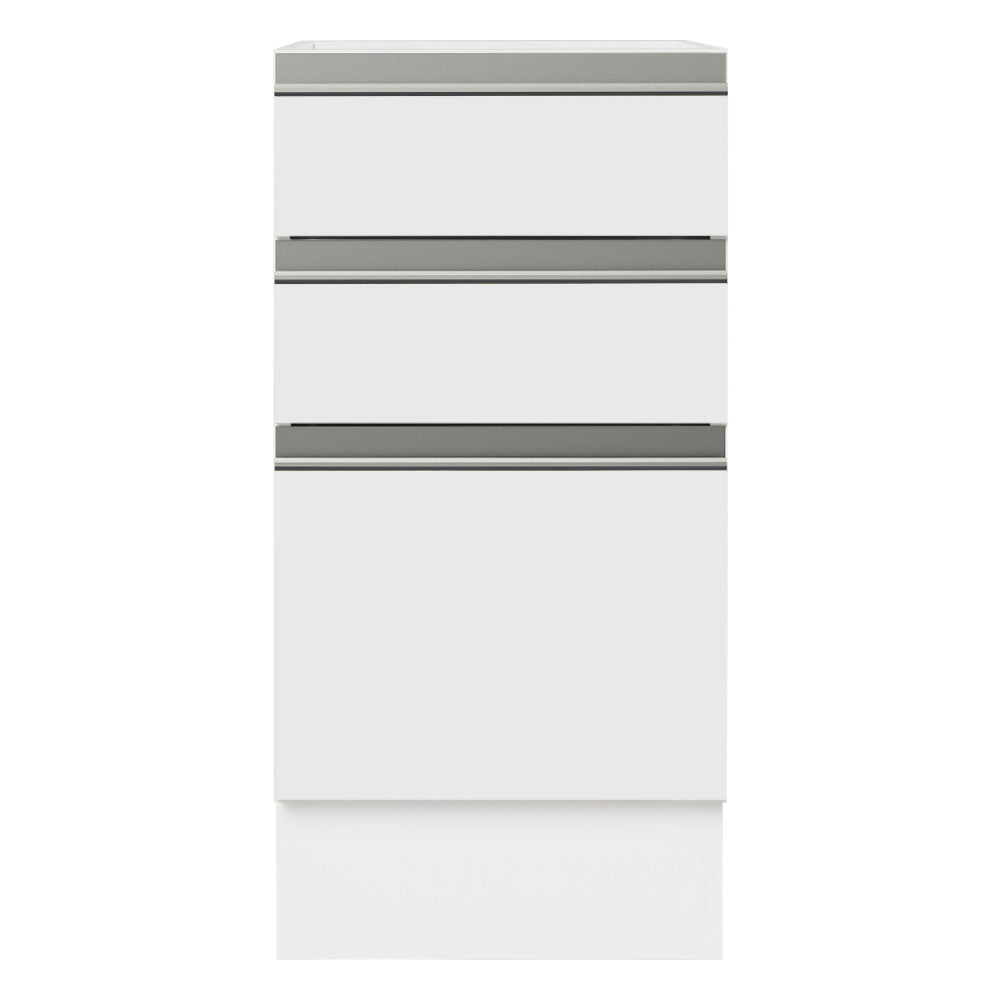 Mueble de Cocina Bajo Glamy 3 Cajones 40 cm x 60 cm sin Encimera Blanco