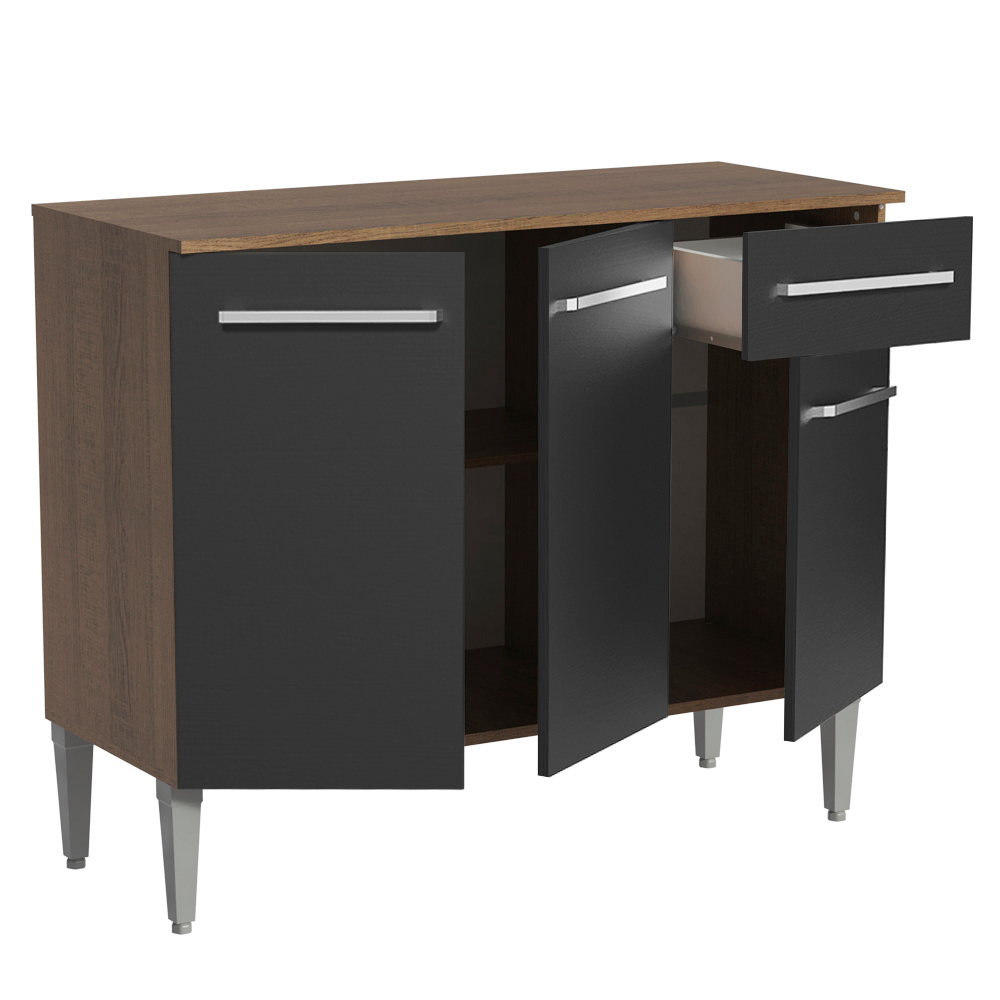 Mueble de Cocina Emilly 1.05 m 3 Puertas 1 Cajón con Encimera de MDP