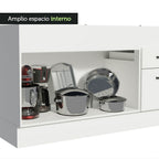 Mueble de Cocina Bajo Agata 1.50 m 2 Puertas 2 Cajones Blanco