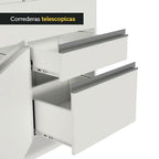 Mueble de Cocina Bajo Glamy 1.50 m 2 Puertas 2 Cajones Blanco