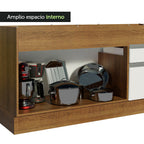 Mueble de Cocina Bajo Glamy 1.50 m 2 Puertas 2 Cajones Marrón/Blanco