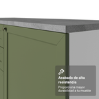 Mueble de Cocina Bajo Vik 80 cm 2 Cajones Blanco/Verde