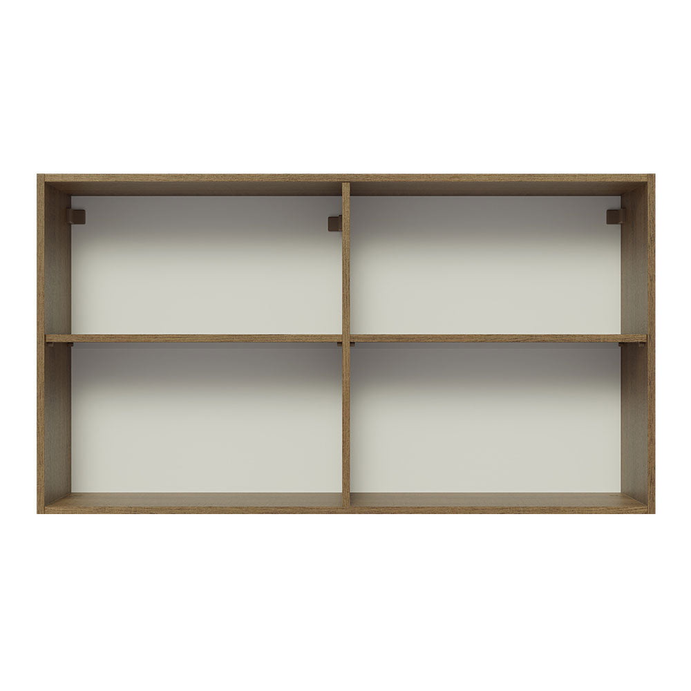 Mueble de Cocina Superior Madesa Glamy 120 cm 2 Puertas Marrón/Negro