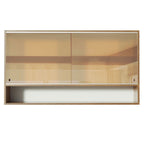 Mueble de Cocina Superior Glamy 1.20 m 2 Puertas Corredizas de Cristal Reflex 1 Nicho Marrón