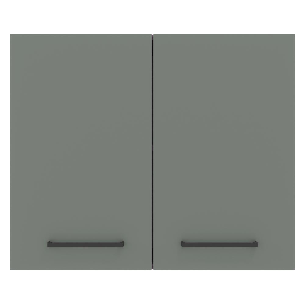 Mueble de Cocina Superior Agata 80 cm 2 Puertas Marrón/Gris