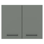 Mueble de Cocina Superior Agata 80 cm 2 Puertas Marrón/Gris