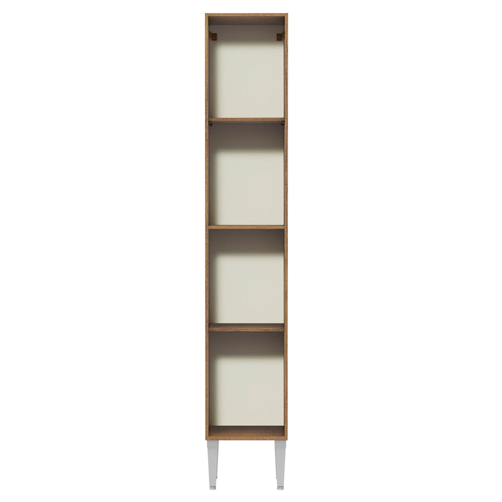 Mueble de Cocina Armario Vertical Emilly 2 Puertas Marrón/Negro