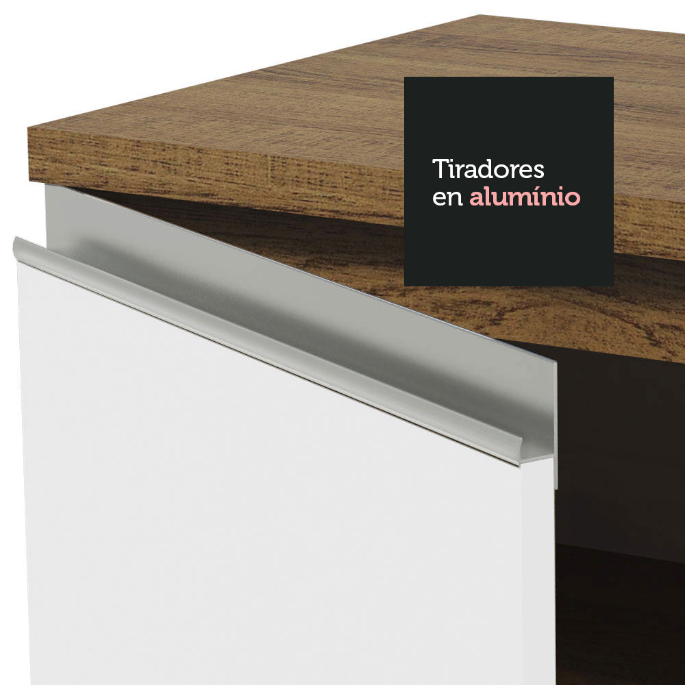 Mueble de Cocina para Hornos Glamy 60 cm Marrón/Blanco